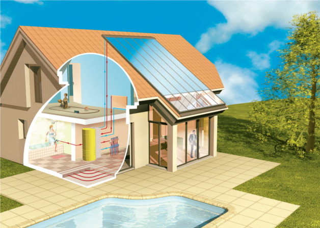 Chauffage solaire (dalle PSD) par CLIPSOL Chauffage solaire (dalle PSD) par CLIPSOL