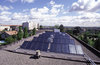 Chauffe eau solaire collectif en toiture